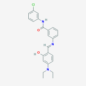 N-(3-chlorophenyl)-3-({(E)-[4-(diethylamino)-2-hydroxyphenyl]methylidene}amino)benzamide