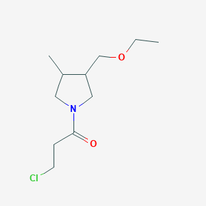 molecular formula C11H20ClNO2 B1481007 3-Chloro-1-(3-(ethoxymethyl)-4-methylpyrrolidin-1-yl)propan-1-one CAS No. 2097999-44-3