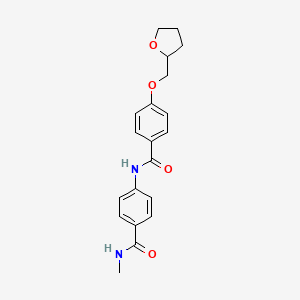 N-[4-(methylcarbamoyl)phenyl]-4-(tetrahydrofuran-2-ylmethoxy)benzamide