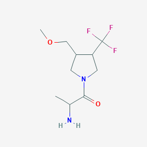 2-Amino-1-(3-(methoxymethyl)-4-(trifluoromethyl)pyrrolidin-1-yl)propan-1-one