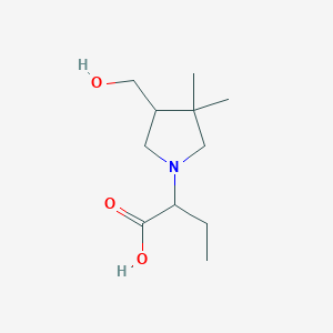 2-(4-(Hydroxymethyl)-3,3-dimethylpyrrolidin-1-yl)butanoic acid