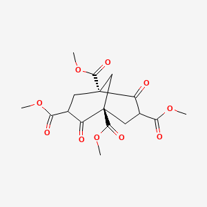 molecular formula C17H20O10 B14810094 (1R,3S,5R)-Tetramethyl 2,6-dioxobicyclo-[3.3.1]nonane-1,3,5,7-tetracarboxylate 