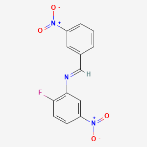 2-fluoro-5-nitro-N-[(E)-(3-nitrophenyl)methylidene]aniline