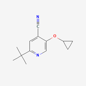 molecular formula C13H16N2O B14810106 2-Tert-butyl-5-cyclopropoxyisonicotinonitrile 