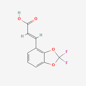 molecular formula C10H6F2O4 B14810108 (2E)-3-(2,2-difluoro-2H-1,3-benzodioxol-4-yl)prop-2-enoic acid 