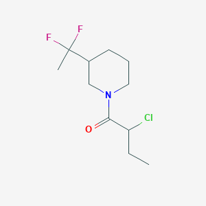 molecular formula C11H18ClF2NO B1481011 2-Chloro-1-(3-(1,1-difluoroethyl)piperidin-1-yl)butan-1-one CAS No. 2091098-27-8
