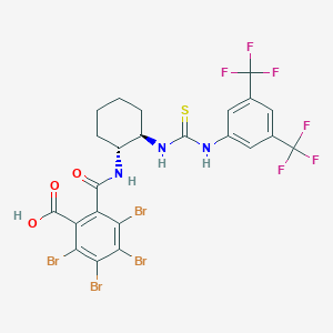 2-[[[(1R,2R)-2-[[[[3,5-Bis(trifluoromethyl)phenyl]amino]thioxomethyl]amino]cyclohexyl]amino]carbonyl]-3,4,5,6-tetrabromobenzoic acid