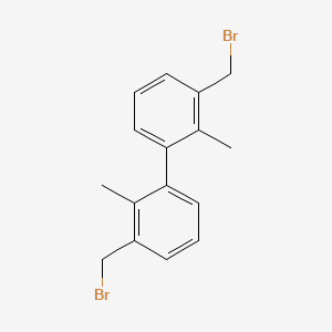 molecular formula C16H16Br2 B14810138 3,3'-Bis(bromomethyl)-2,2'-dimethyl-1,1'-biphenyl 