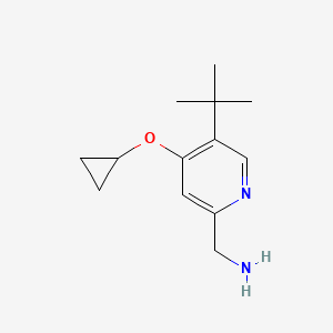 molecular formula C13H20N2O B14810152 (5-Tert-butyl-4-cyclopropoxypyridin-2-YL)methanamine 