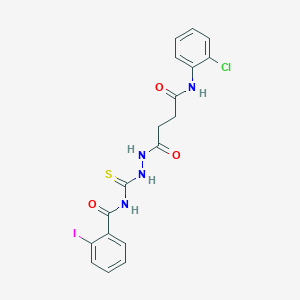 N-[(2-{4-[(2-chlorophenyl)amino]-4-oxobutanoyl}hydrazinyl)carbonothioyl]-2-iodobenzamide