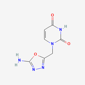 1-[(5-amino-1,3,4-oxadiazol-2-yl)methyl]pyrimidine-2,4(1H,3H)-dione