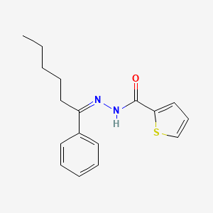 N'-(1-phenylhexylidene)-2-thiophenecarbohydrazide