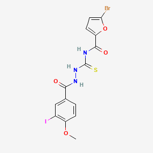 5-bromo-N-({2-[(3-iodo-4-methoxyphenyl)carbonyl]hydrazinyl}carbonothioyl)furan-2-carboxamide