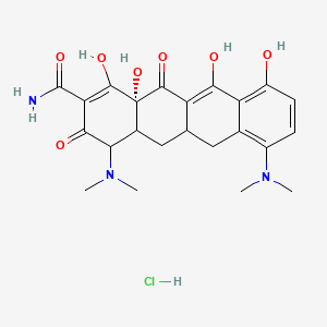 [4S-(4alpha,4aalpha,5aalpha,12aalpha)]-4,7-Bis(dimethylamino)-1,4,4a,5,5a,6,11,12a-octahydro-3,10,12,12a-tetrahydroxy-1,11-dioxonaphthacene-2-carboxamide monohydrochloride;[4S-(4alpha,4aalpha,5aalpha,12aalpha)]-4,7-Bis(dimethylamino)-1,4,4a,5,5a,6,11,12a-octahydro-3,10,12,12a-tetrahydroxy-1,11-dioxonaphthacene-2-carboxamide monohydrochloride