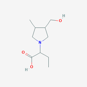 molecular formula C10H19NO3 B1481018 2-(3-(Hydroxymethyl)-4-methylpyrrolidin-1-yl)butanoic acid CAS No. 2097950-22-4