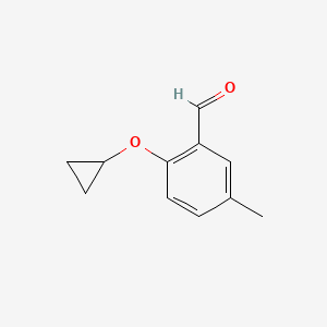 molecular formula C11H12O2 B14810189 2-Cyclopropoxy-5-methylbenzaldehyde 