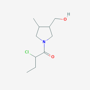 2-Chloro-1-(3-(hydroxymethyl)-4-methylpyrrolidin-1-yl)butan-1-one