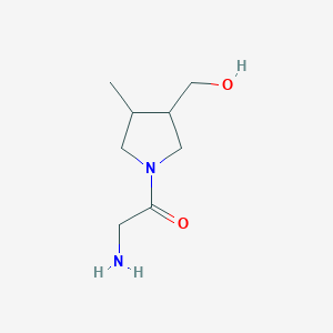 molecular formula C8H16N2O2 B1481020 2-氨基-1-(3-(羟甲基)-4-甲基吡咯烷-1-基)乙酮 CAS No. 2091689-54-0