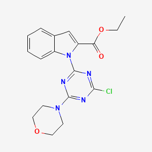 Ethyl 1-(4-chloro-6-morpholino-1,3,5-triazin-2-yl)-1H-indole-2-carboxylate