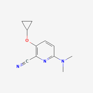 molecular formula C11H13N3O B14810293 3-Cyclopropoxy-6-(dimethylamino)picolinonitrile 