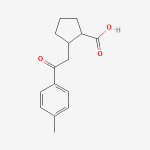 2-[2-(4-Methylphenyl)-2-oxoethyl]cyclopentane-1-carboxylic acid