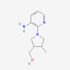 molecular formula C11H17N3O B1481031 (1-(3-氨基吡啶-2-基)-4-甲基吡咯烷-3-基)甲醇 CAS No. 2098048-87-2