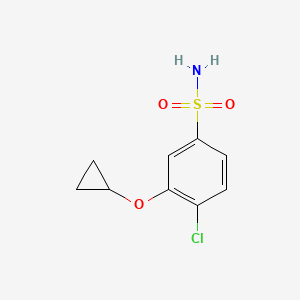 molecular formula C9H10ClNO3S B14810315 4-Chloro-3-cyclopropoxybenzenesulfonamide CAS No. 1243410-05-0