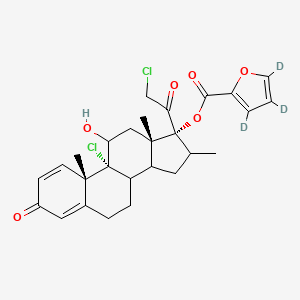 [(9R,10S,13S,17R)-9-chloro-17-(2-chloroacetyl)-11-hydroxy-10,13,16-trimethyl-3-oxo-6,7,8,11,12,14,15,16-octahydrocyclopenta[a]phenanthren-17-yl] 3,4,5-trideuteriofuran-2-carboxylate