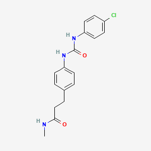 3-(4-{[(4-chlorophenyl)carbamoyl]amino}phenyl)-N-methylpropanamide