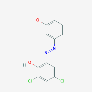 molecular formula C13H10Cl2N2O2 B14810349 2,4-dichloro-6-[(E)-(3-methoxyphenyl)diazenyl]phenol 