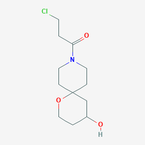 3-Chloro-1-(4-hydroxy-1-oxa-9-azaspiro[5.5]undecan-9-yl)propan-1-one