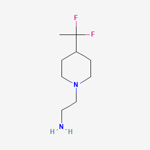 molecular formula C9H18F2N2 B1481037 2-(4-(1,1-Difluoroethyl)piperidin-1-yl)ethan-1-amine CAS No. 2090913-26-9