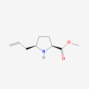 molecular formula C9H15NO2 B14810381 methyl (2S,5R)-5-prop-2-enylpyrrolidine-2-carboxylate 