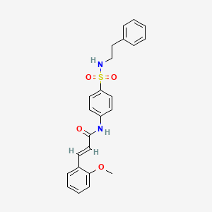 (2E)-3-(2-methoxyphenyl)-N-{4-[(2-phenylethyl)sulfamoyl]phenyl}prop-2-enamide