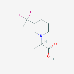2-(3-(1,1-Difluoroethyl)piperidin-1-yl)butanoic acid