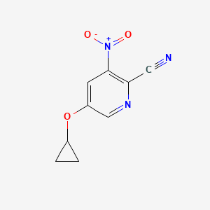 molecular formula C9H7N3O3 B14810423 5-Cyclopropoxy-3-nitropicolinonitrile 