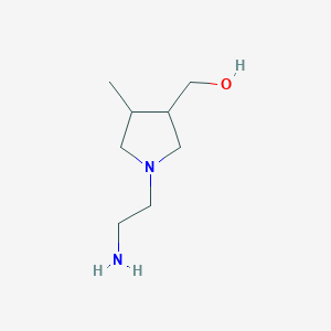 molecular formula C8H18N2O B1481044 (1-(2-アミノエチル)-4-メチルピロリジン-3-イル)メタノール CAS No. 2092515-12-1