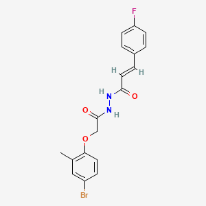 (2E)-N'-[(4-bromo-2-methylphenoxy)acetyl]-3-(4-fluorophenyl)prop-2-enehydrazide