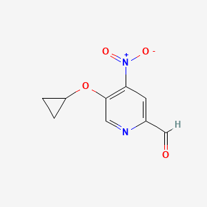 5-Cyclopropoxy-4-nitropicolinaldehyde