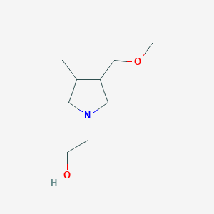 molecular formula C9H19NO2 B1481046 2-(3-(Methoxymethyl)-4-methylpyrrolidin-1-yl)ethan-1-ol CAS No. 2098092-31-8
