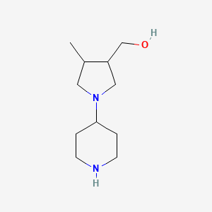 molecular formula C11H22N2O B1481047 (4-Methyl-1-(piperidin-4-yl)pyrrolidin-3-yl)methanol CAS No. 2098092-11-4