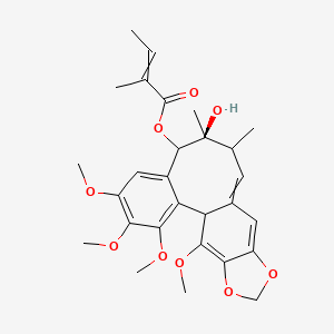 [(9S)-9-hydroxy-3,4,5,19-tetramethoxy-9,10-dimethyl-15,17-dioxatetracyclo[10.7.0.02,7.014,18]nonadeca-2,4,6,11,13,18-hexaen-8-yl] 2-methylbut-2-enoate