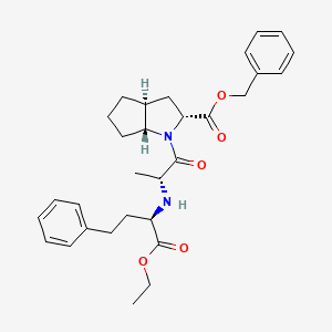 Benzyl (2R,3aS,6aR)-1-(((R)-1-ethoxy-1-oxo-4-phenylbutan-2-yl)-D-alanyl)octahydrocyclopenta[b]pyrrole-2-carboxylate