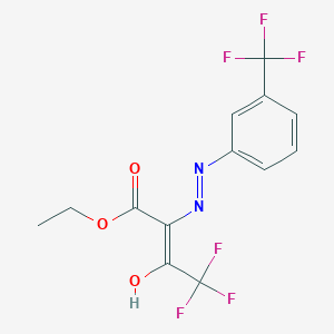 ethyl (E)-4,4,4-trifluoro-3-hydroxy-2-[[3-(trifluoromethyl)phenyl]diazenyl]but-2-enoate