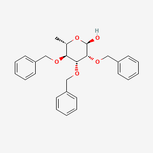 (2R,3R,4R,5S,6S)-3,4,5-Tris(benzyloxy)-6-methyltetrahydro-2H-pyran-2-ol