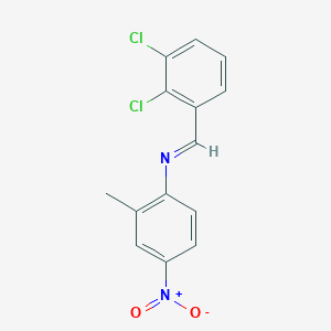 molecular formula C14H10Cl2N2O2 B14810558 N-[(E)-(2,3-dichlorophenyl)methylidene]-2-methyl-4-nitroaniline 