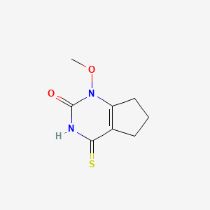 molecular formula C8H10N2O2S B1481056 1-methoxy-4-thioxo-1,3,4,5,6,7-hexahydro-2H-cyclopenta[d]pyrimidin-2-one CAS No. 2098044-41-6