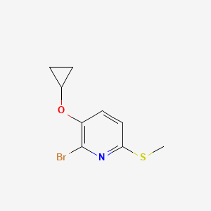 2-Bromo-3-cyclopropoxy-6-(methylthio)pyridine