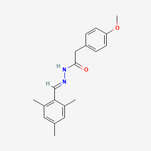 molecular formula C19H22N2O2 B14810569 2-(4-methoxyphenyl)-N'-[(E)-(2,4,6-trimethylphenyl)methylidene]acetohydrazide 