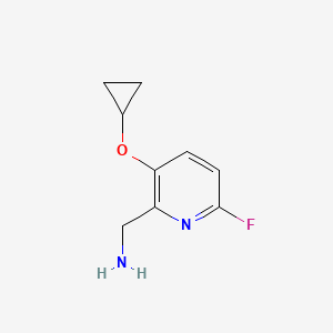 molecular formula C9H11FN2O B14810601 (3-Cyclopropoxy-6-fluoropyridin-2-YL)methanamine 